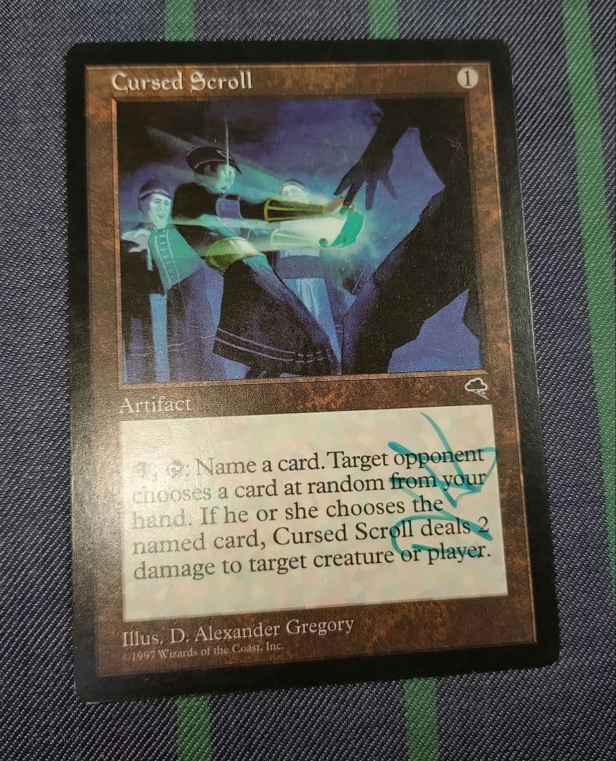 MTG 呪われた巻物 cursed scroll 英語 サイン - メルカリ