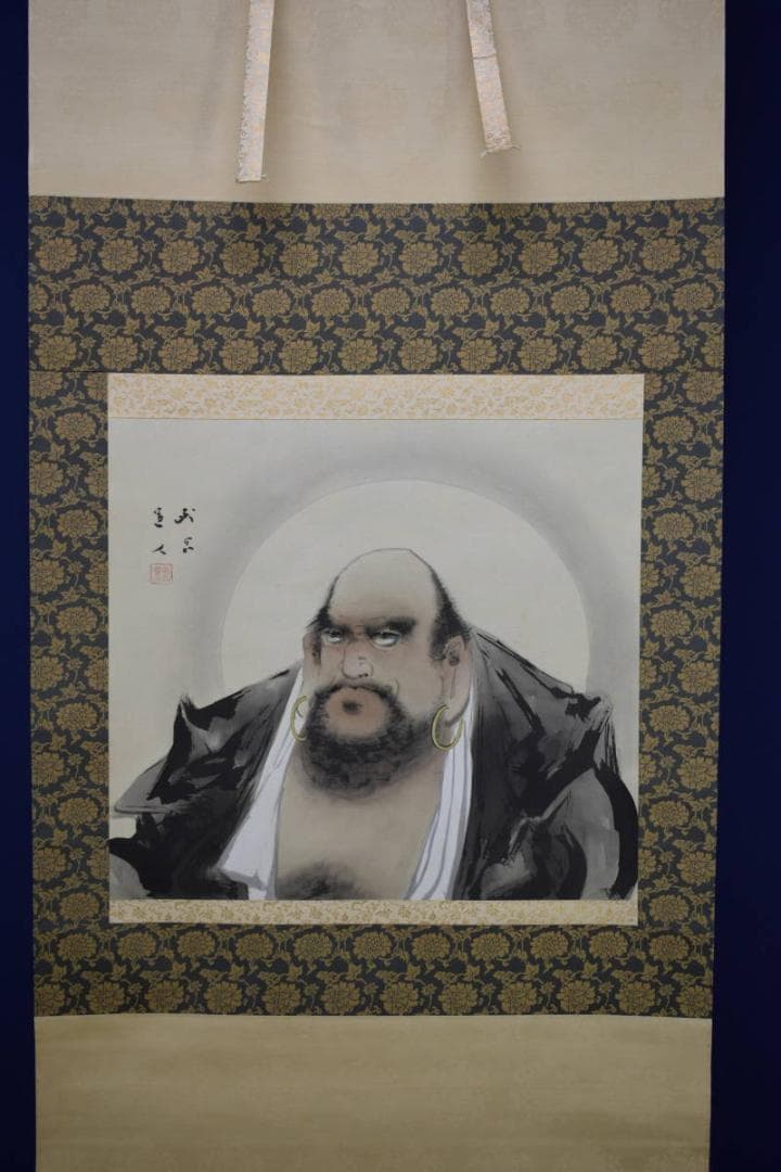 真作/長谷川武岳/達磨画賛/桐共箱付/布袋屋掛軸HH-440 - メルカリ