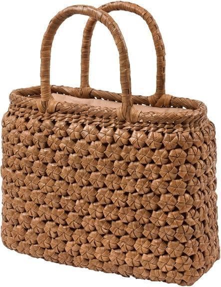 桜様専用 山葡萄バッグ 六角編み 削皮 ハンドバッグ 新品 籠バッグ