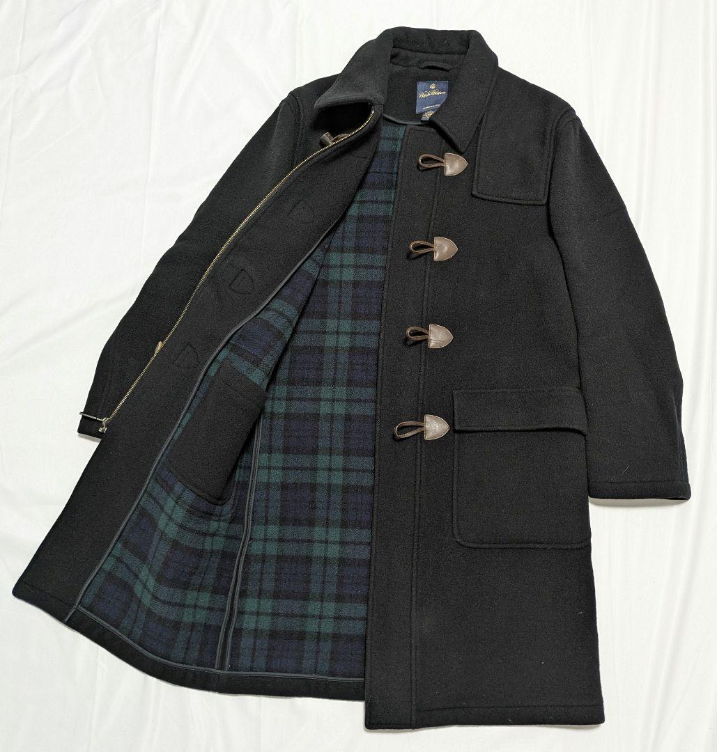 極美品✨ ブルックスブラザーズ ダッフルコート タータンチェック 黒 L