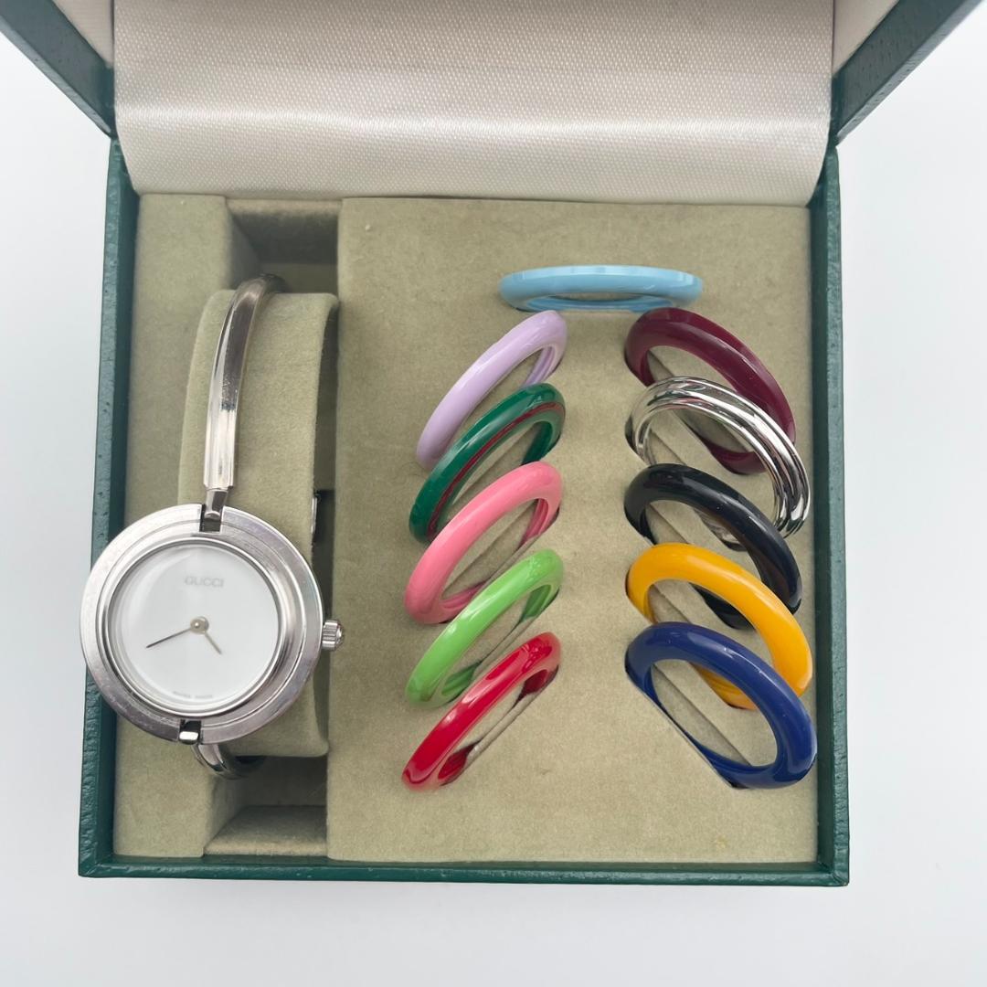 GUCCI グッチ チェンジベゼル 腕時計 シルバー レディース オールド