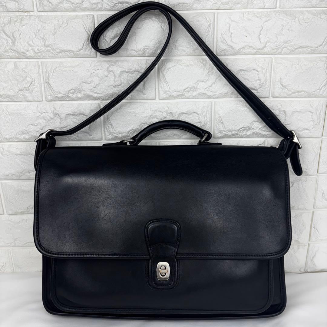 COACH オールドコーチ 5180 2way ビジネスバッグ ブラック - メルカリ