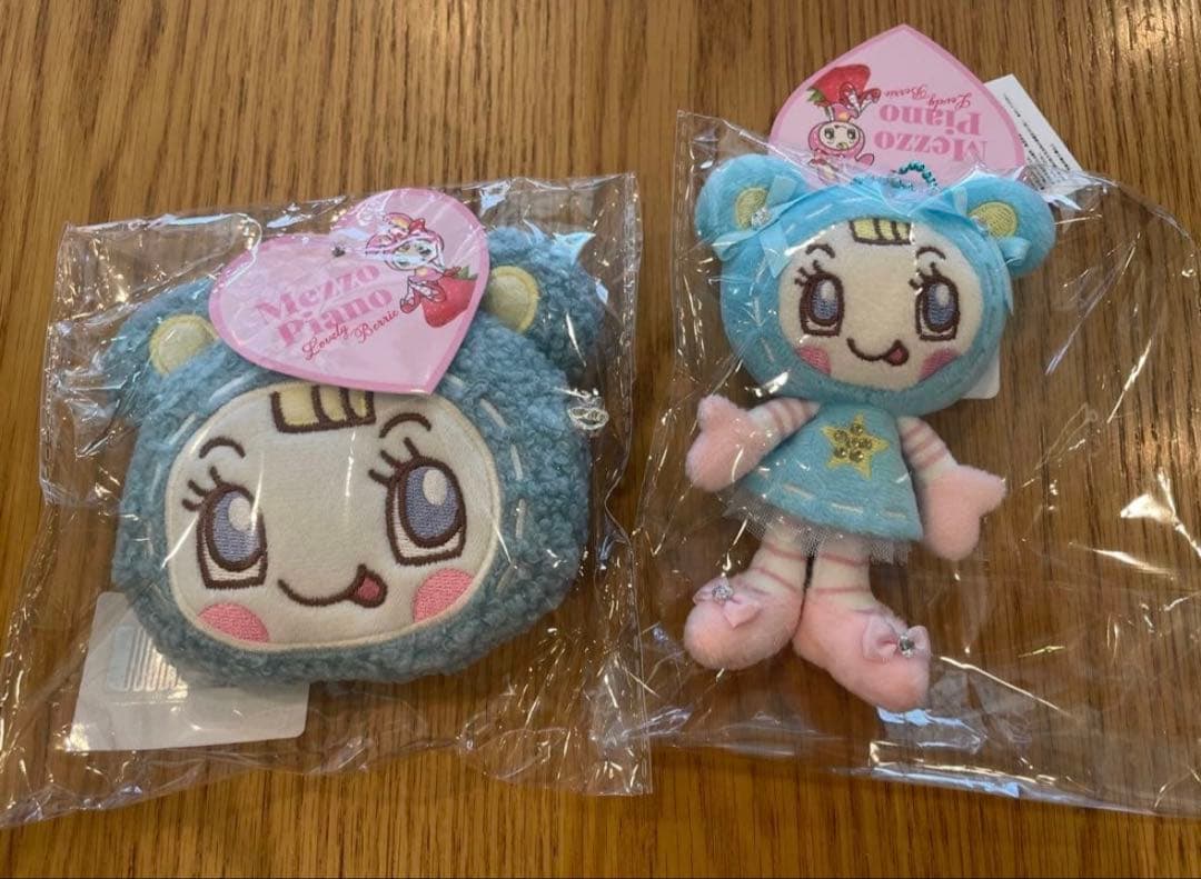【希少】メゾピアノ　ブルーベリエ　ぬいぐるみチャーム　もこもこミニポーチ 新品 メゾピアノ ブルーベリエちゃん もこもこ ミニ ポーチ ナルミヤ