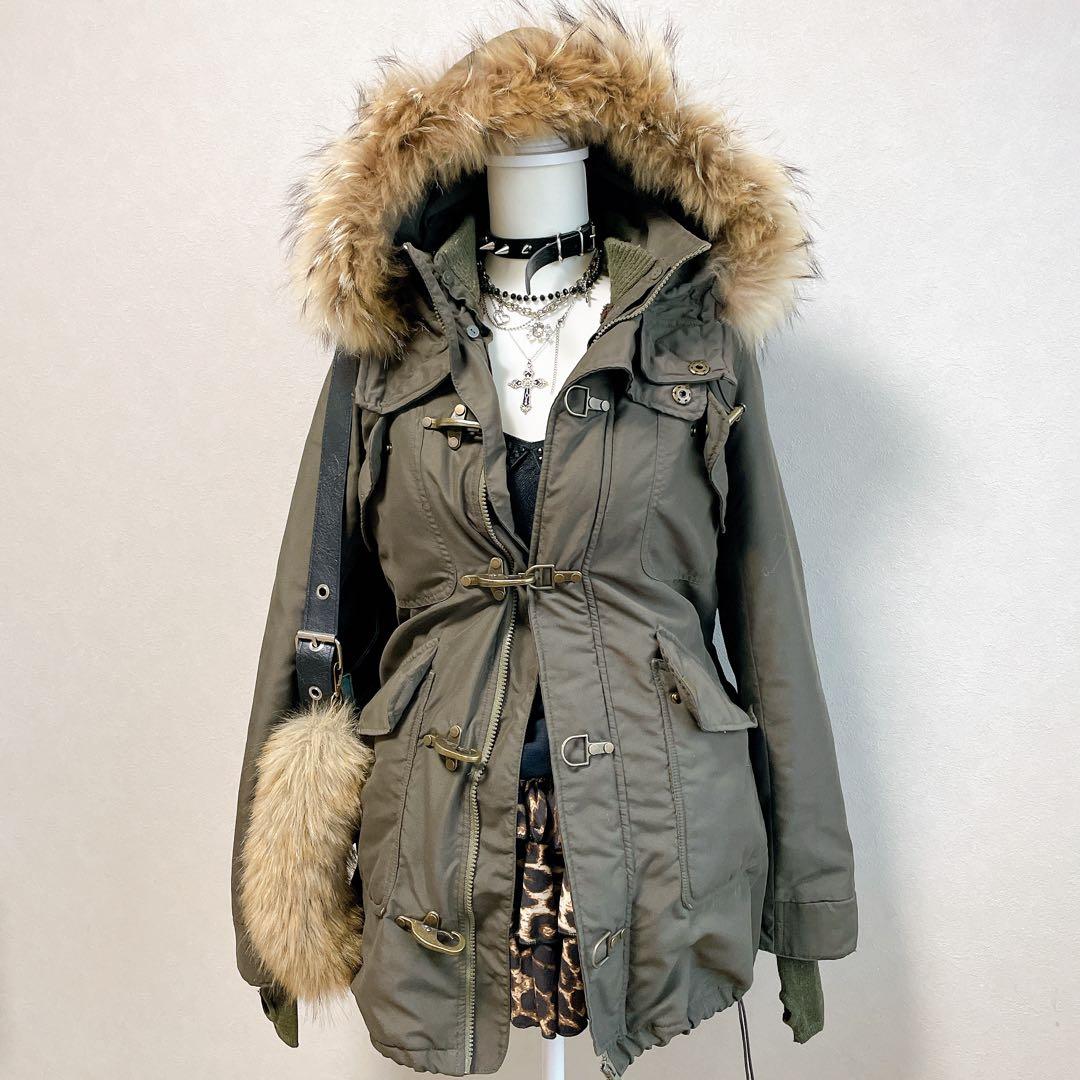 平成ギャルy2k ファー付き ミリタリー モッズコート フェアリー