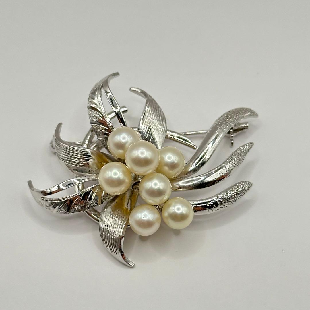 本真珠 ブローチ 6.1mm〜6.6mm シルバー - メルカリ