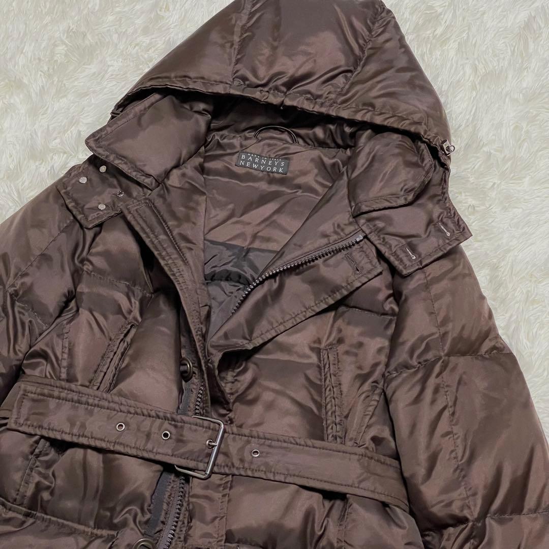 極美品 バーニーズニューヨーク ダウンジャケット イタリア製 ダーク