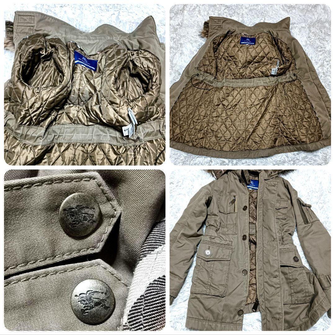 バーバリーブルーレーベル モッズコート ミリタリージャケット リアル