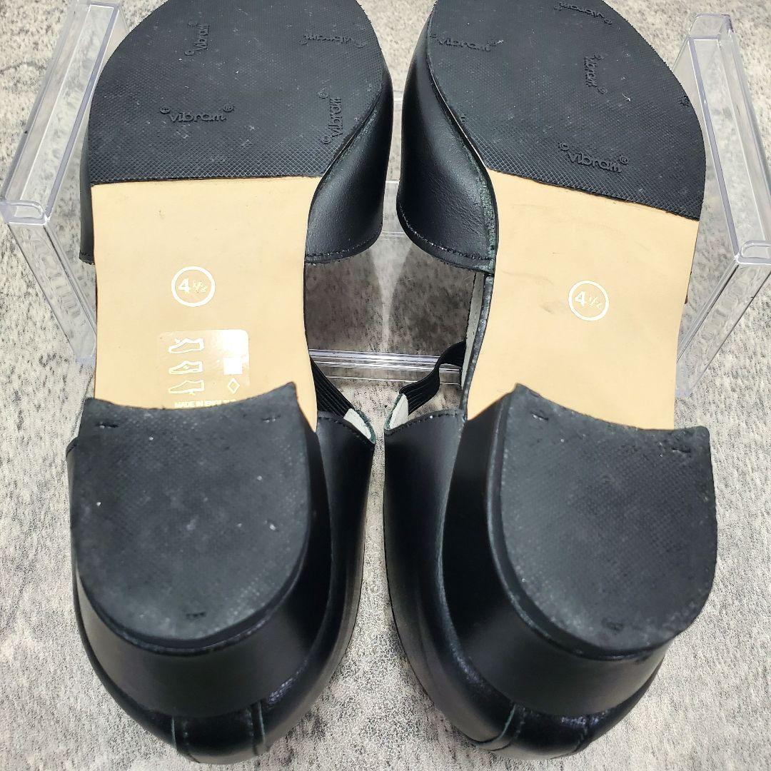 未使用級【CATWORTH】Tストラップ フラットシューズ 黒 23.5cm