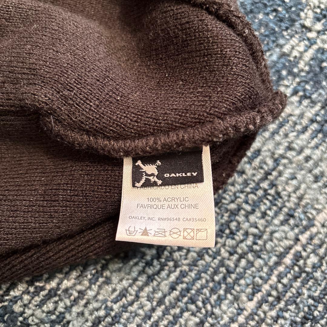00s Oakley archive スカルロゴ ビーニー ニット帽 - メルカリ