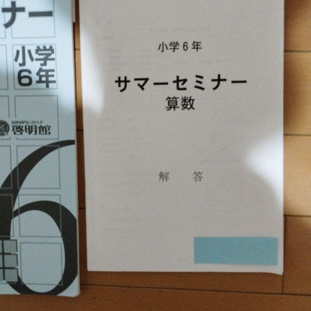 値下げ⭐️啓明館小6サマーセミナーテキスト - メルカリ