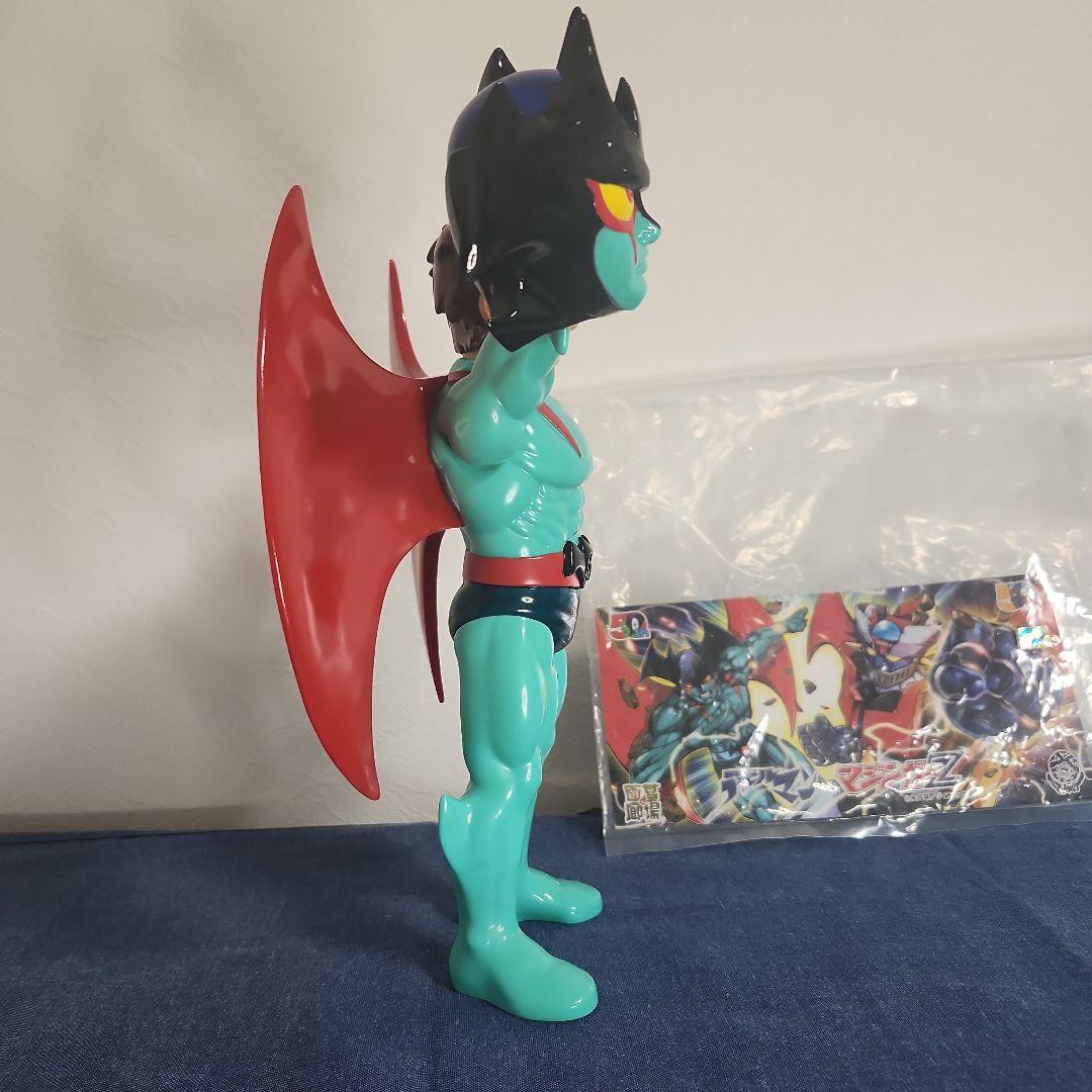 墓場の画廊 デビルマン マスク 面取れ ソフビ グリーン 一部塗装剥がれ