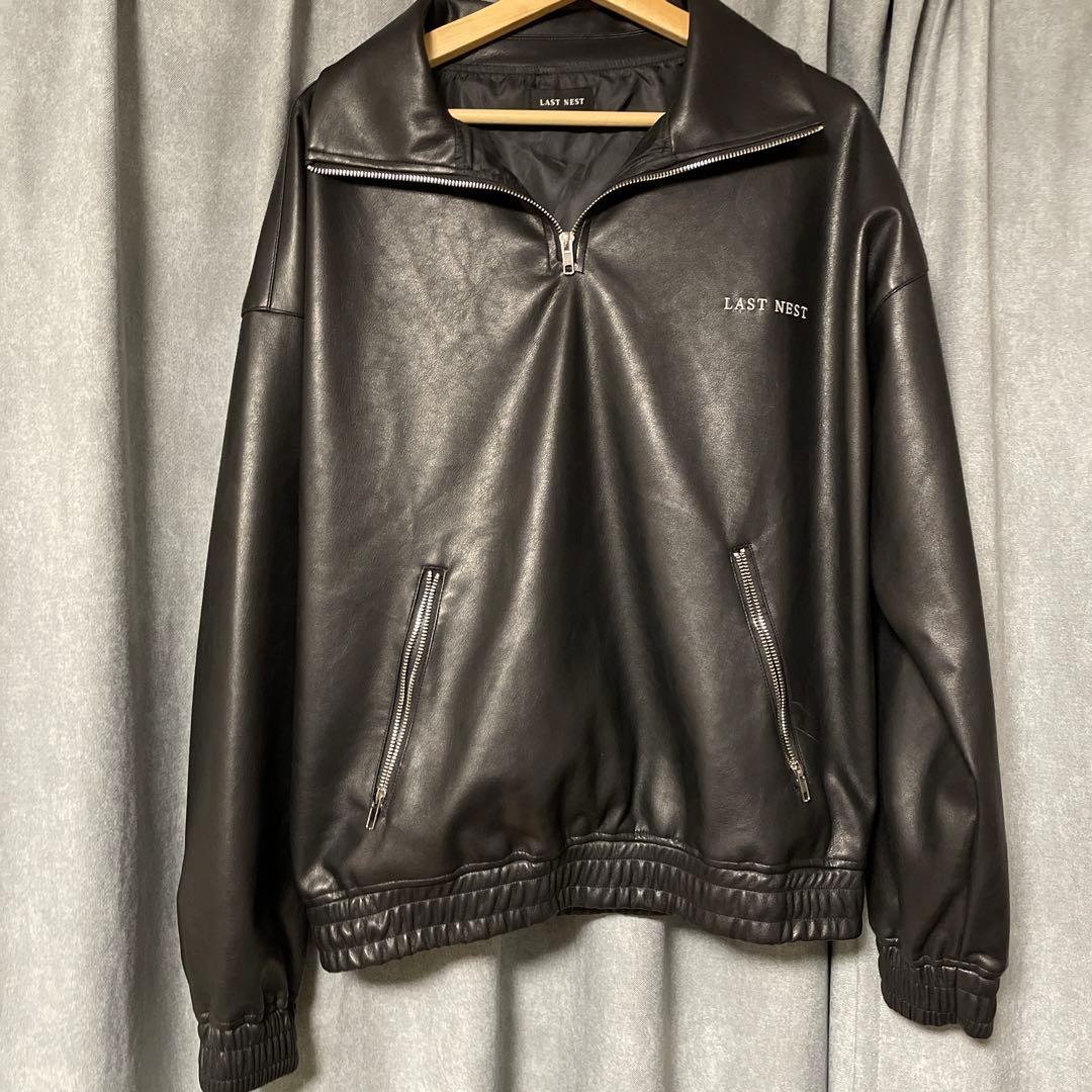LASTNEST ハーフジップレザージャケット - メルカリ