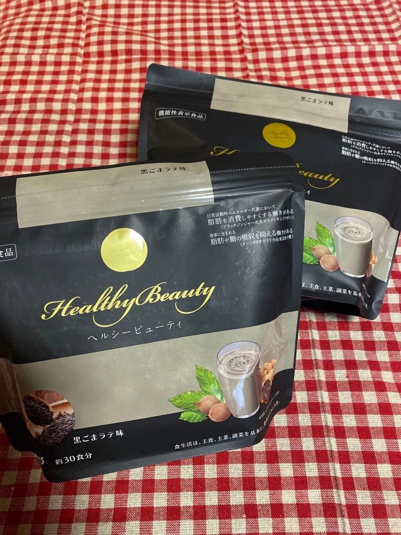 【新品】カーブス ヘルシービューティー 黒ごまラテ味 30食分　２個セット カーブスヘルシービューティーダイエット2種セット 黒ごまラテ味きな粉