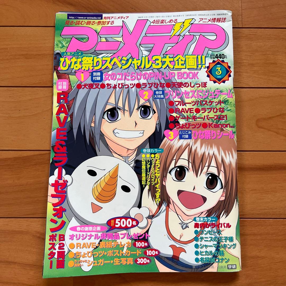 アニメディア2002年3月号 表紙:RAVE - メルカリ