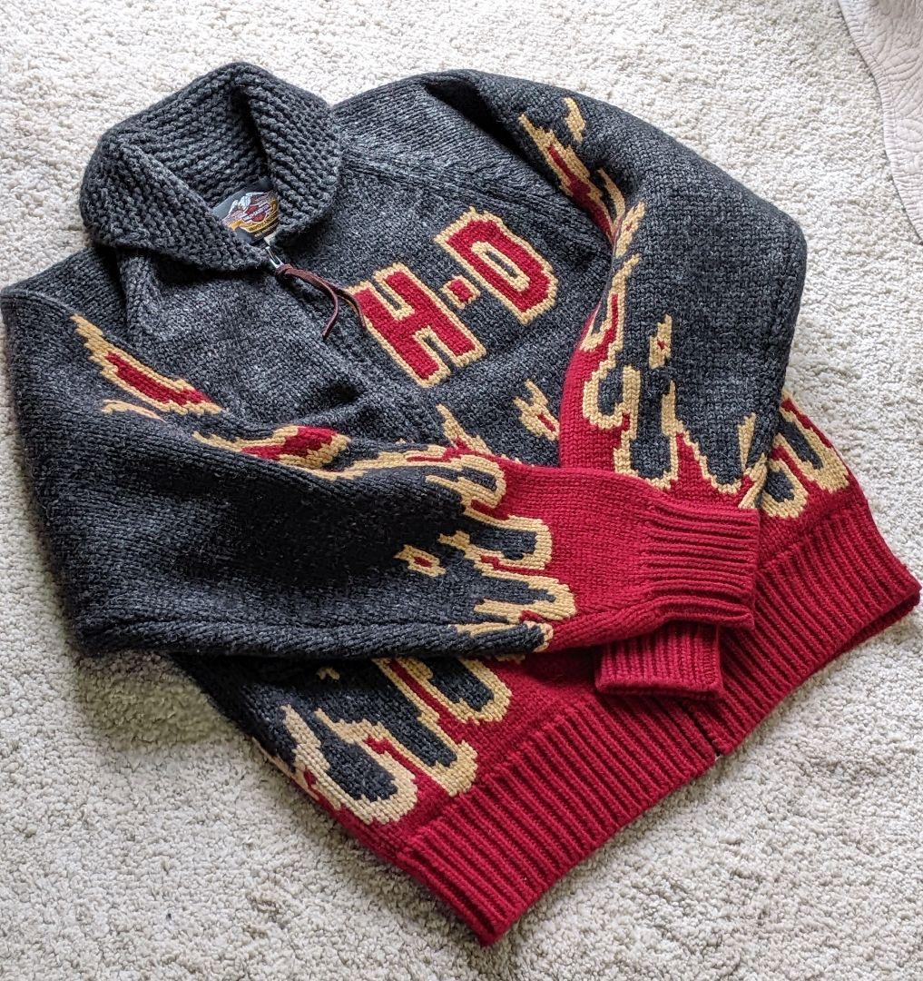 新品❣️ハーレーダビッドソン カウチンニット90s デッドストック