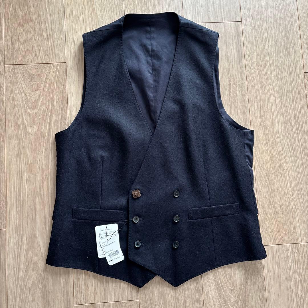 タグ付き未使用品！LARDINI ダブルジレ ブートニエール付き 楽天市場】LARDINI / ラルディーニ｜製品染めウールシルクジャカード6B