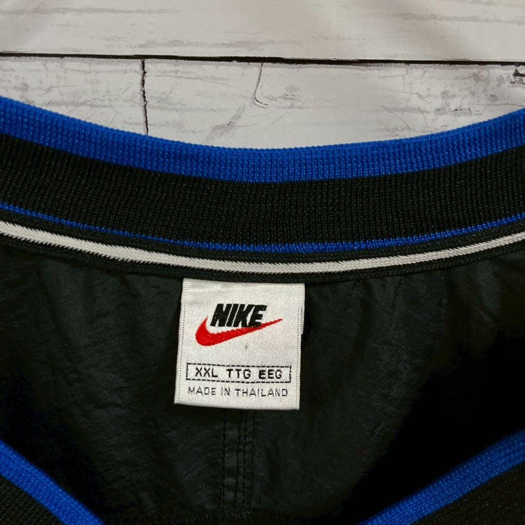 1【希少XXL】ナイキ☆銀タグ Vネック ナイロン プルオーバー☆7419