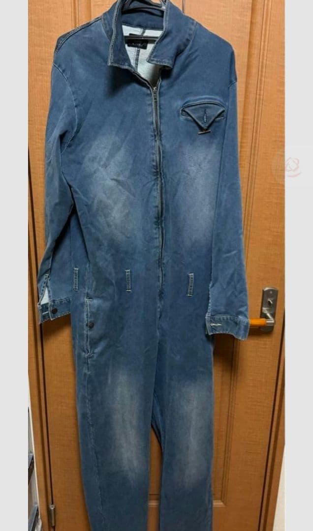 の*ぶ様 glamb Mill easy jump suit デニムブルー glamb（グラム）の「Mill easy jump suit / ミルイージージャンプ