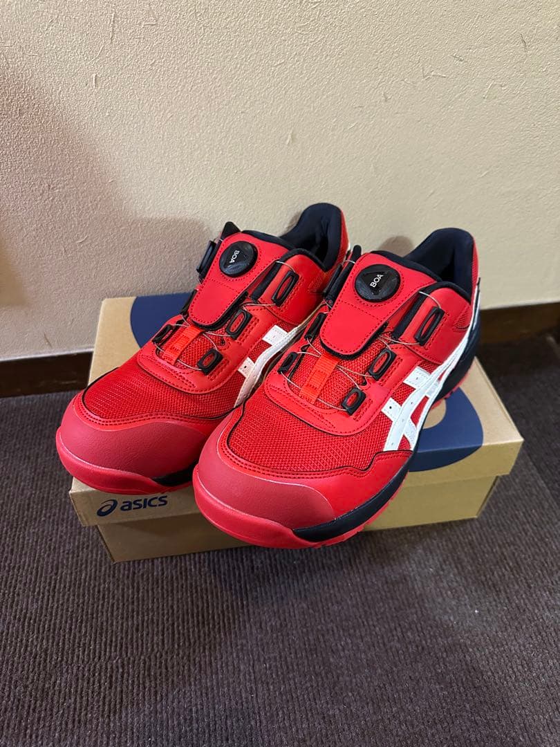 アシックス 安全靴 ウィンジョブ 【27.5cm】赤CP209 BOA