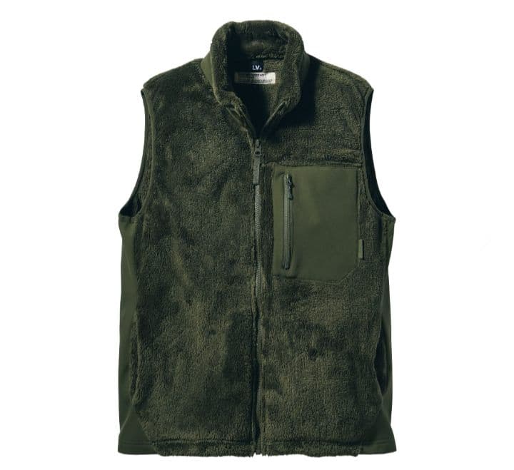 ワークマン コールドウェザーミリタリーフリースベスト ダークグリーン