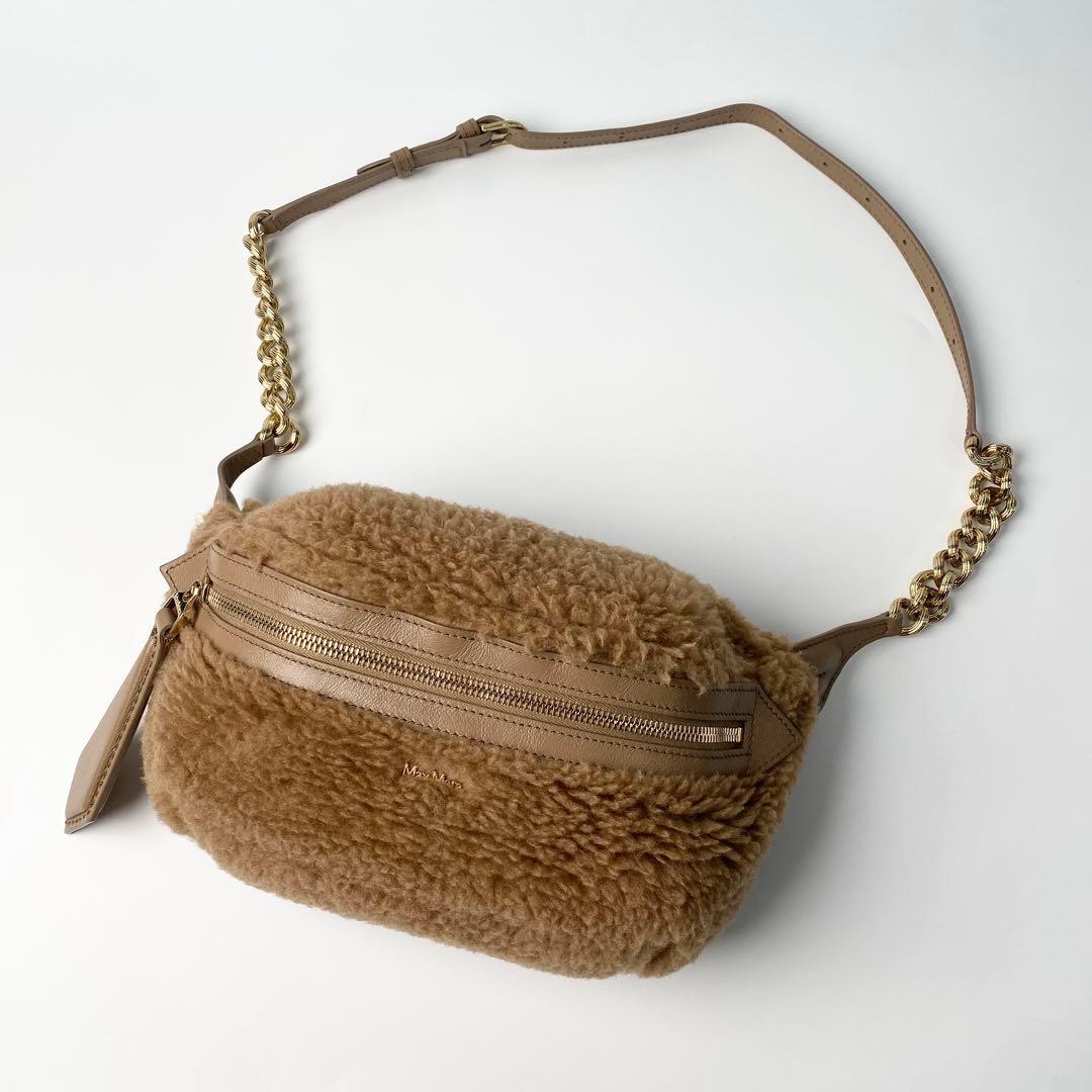 マックスマーラ MaxMara テディベア ボア ボディバッグ ウエストポーチ
