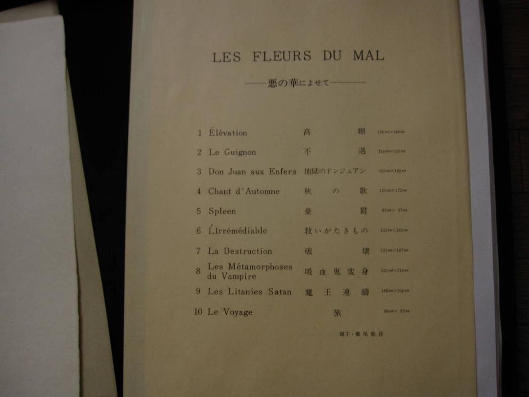 横尾龍彦 銅版画集 悪の華 限定20部 オリジナルエッチング 10葉 E.A.版