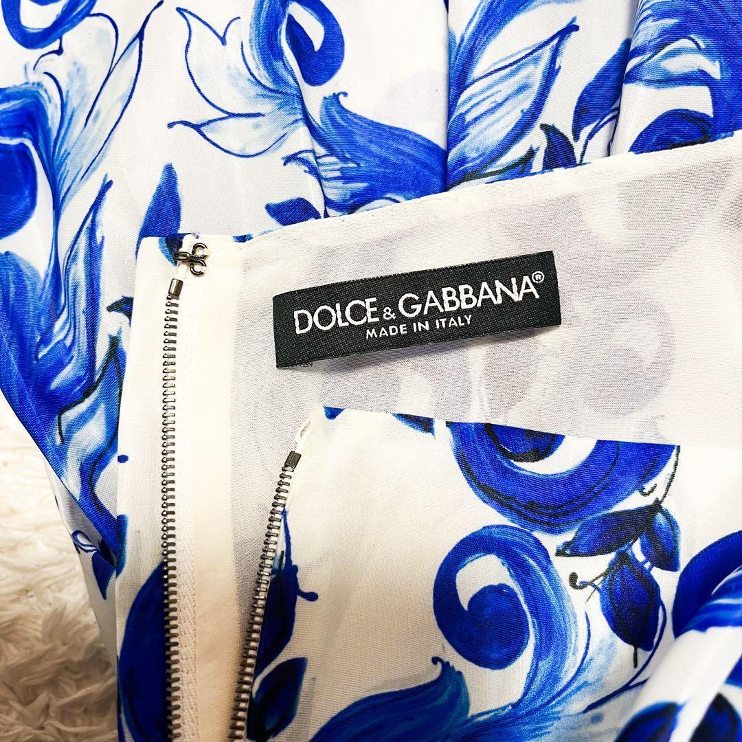 タグ付 近年 ドルチェ&ガッパーナ マジョリカ ワンピース ブルー