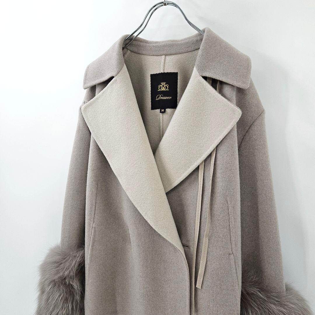 新品同様】ドゥロワー フォックス ポンチョ ケープ ダブルフェイス