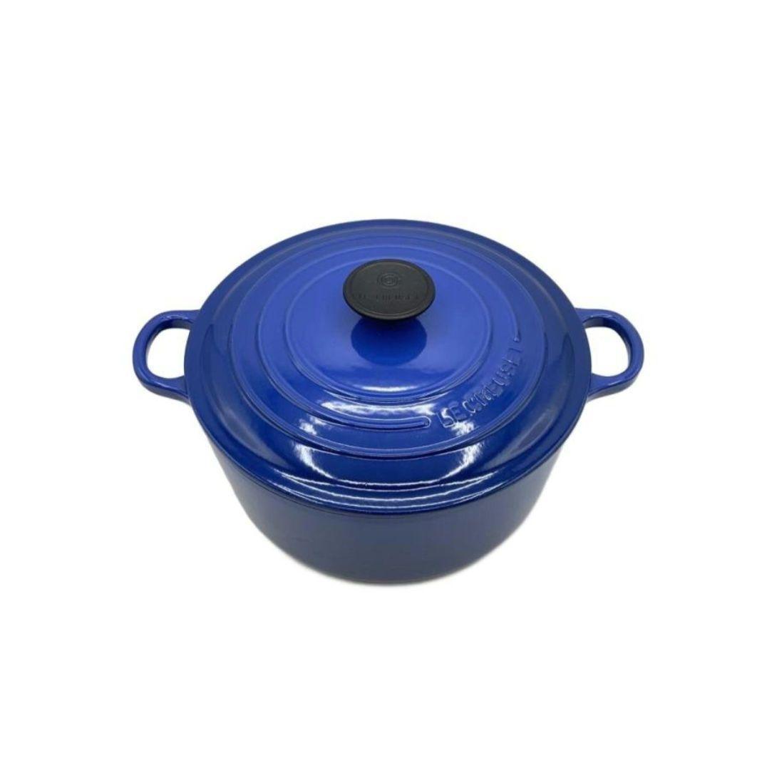 LE CREUSET ココット ロンド 24cm ブルー ル・クルーゼ（Le Creuset） 両手鍋 ココットロンド 24cm マルセイユ