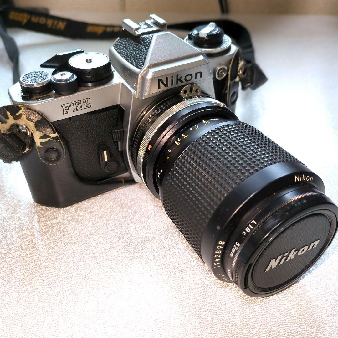 Nikon FE2 一眼レフカメラ シルバー　+レンズ+ケース Nikon FE2 一眼レフカメラ シルバー+レンズ+ケース