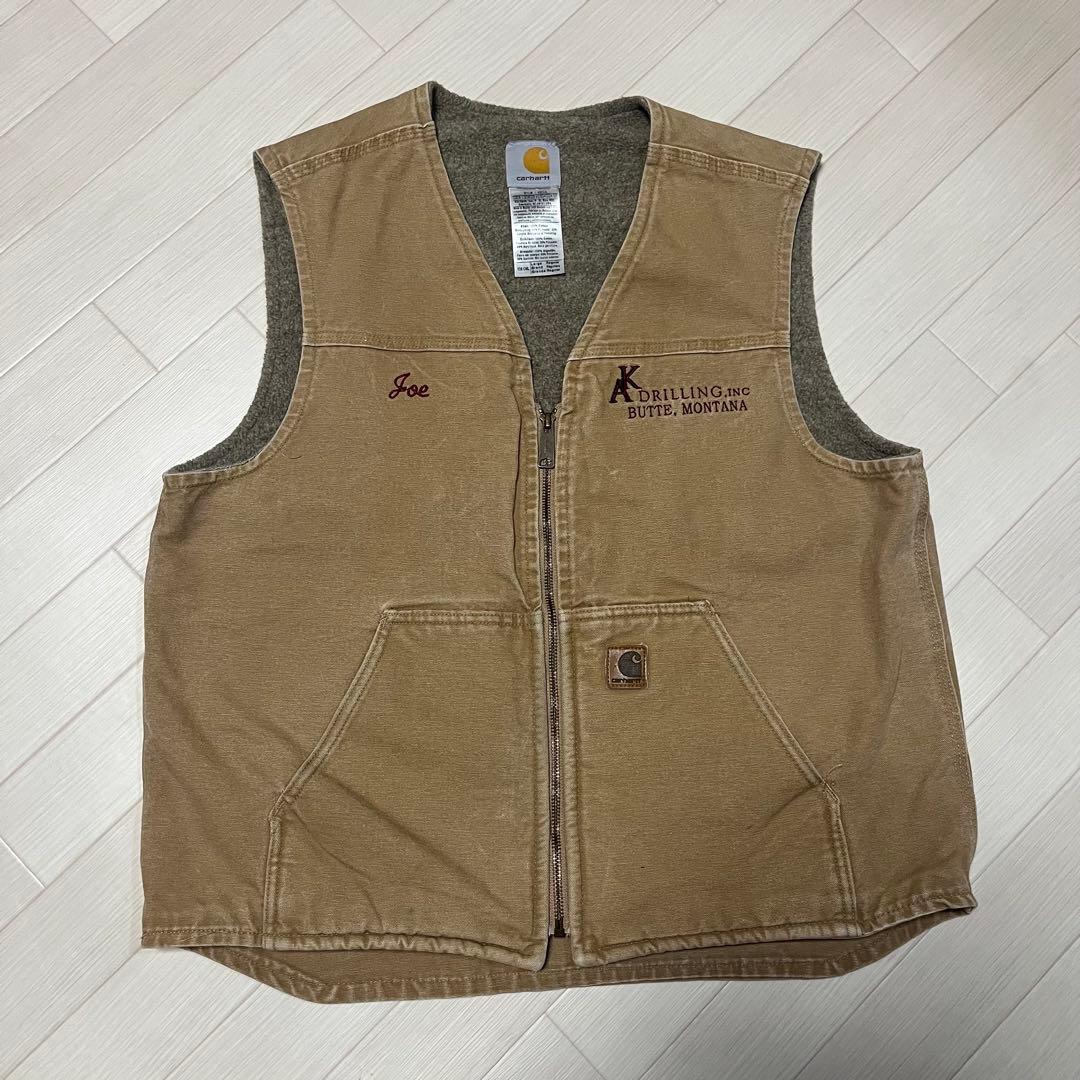 Carhartt ダック地ベスト 裏地ボア Lサイズ 楽天市場】00s USA製 カーハート Carhartt 裏地ボア インディアン
