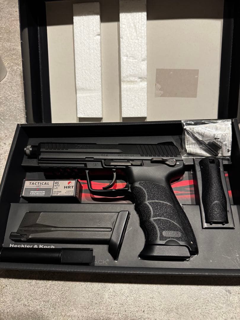 東京マルイ　HK45 ガスブロ　マガジン2個付き　バレルカスタム(純正あり) 楽天市場】固定バレル オプション コンペンセイター HK45 マルイ