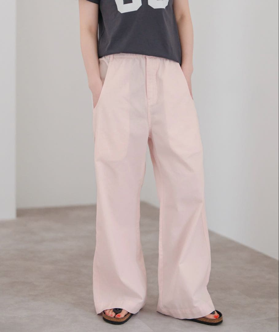 Spick & Span ピンク チノパン 追加》ギャザーチノ（チノパンツ）｜Spick & Span（スピックアンド