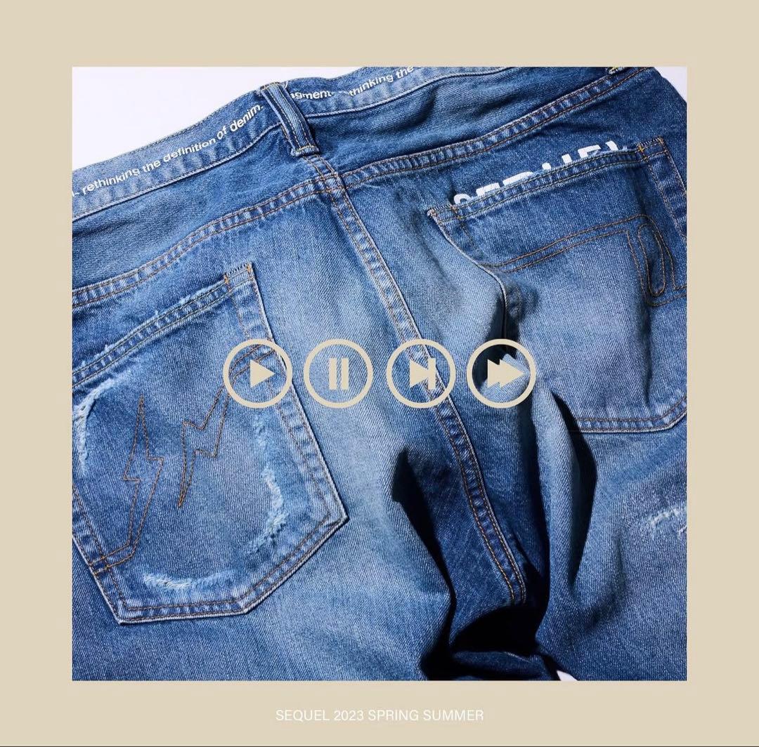 貴重】SEQUELダメージデニム SQ-23SS-PT-05 L 藤原ヒロシ - メルカリ