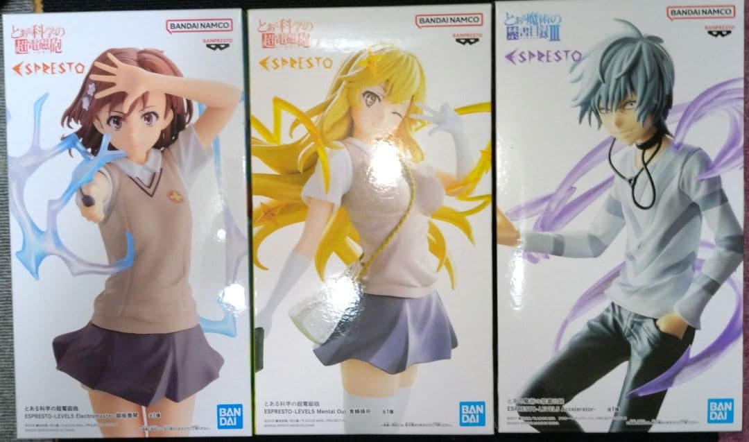 とある科学の超電磁砲、とある魔術の禁書目録Ⅲ フィギュア3種セット