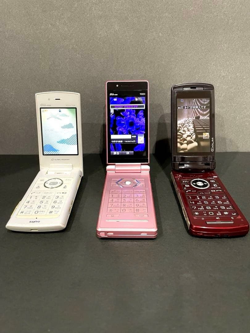 ガラケー au まとめ売り 6台 二つ折り携帯 スライド携帯 ジャンク品