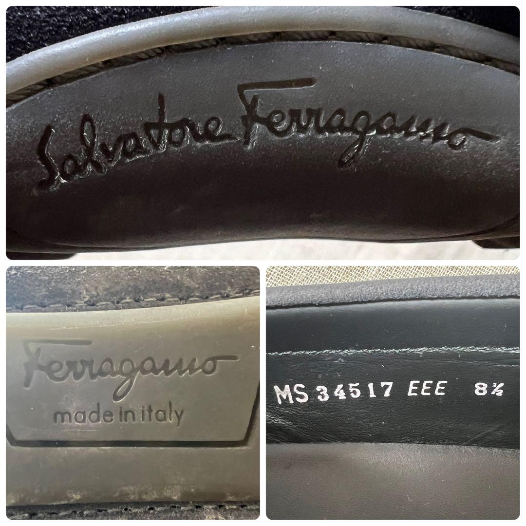超美品★フェラガモ ガンチーニ スエード ローファー モカシン 26.5cm