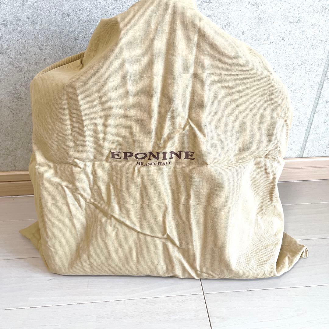 美品 EPONINE エポニーヌ バック レザー カデナ 南京錠 キャメル A4