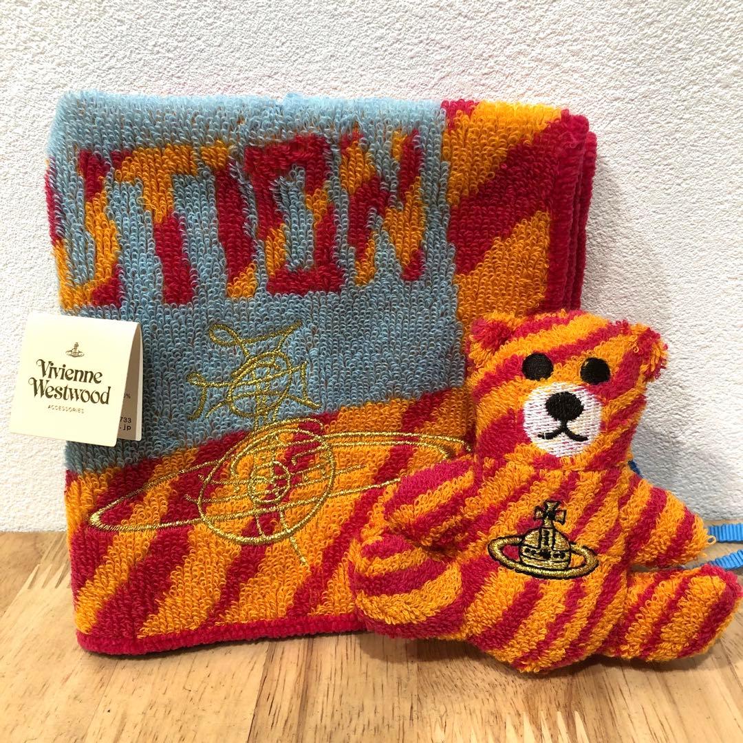 新品】ヴィヴィアンウエストウッド タオルハンカチ ベアチャーム くま