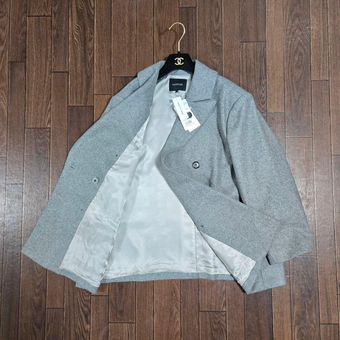 未使用◇アンタイトル 2024aw 大きいサイズ メルトン ピーコート 42