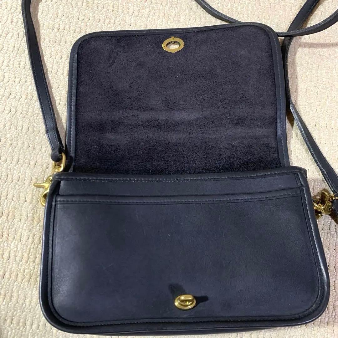 オールドコーチ 220 ショルダーバッグ COACH レザー クロスボディ 黒