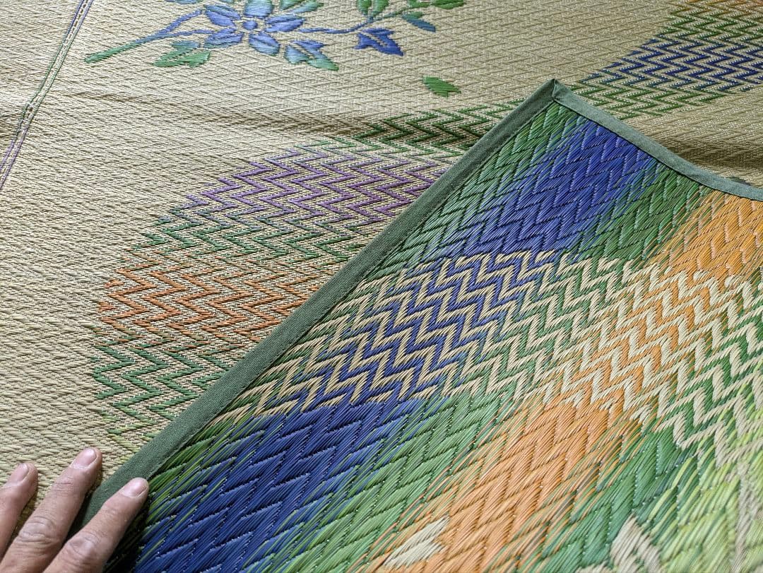 い草ラグ 花ござ 10帖 約435×352cm 夏用 和室用