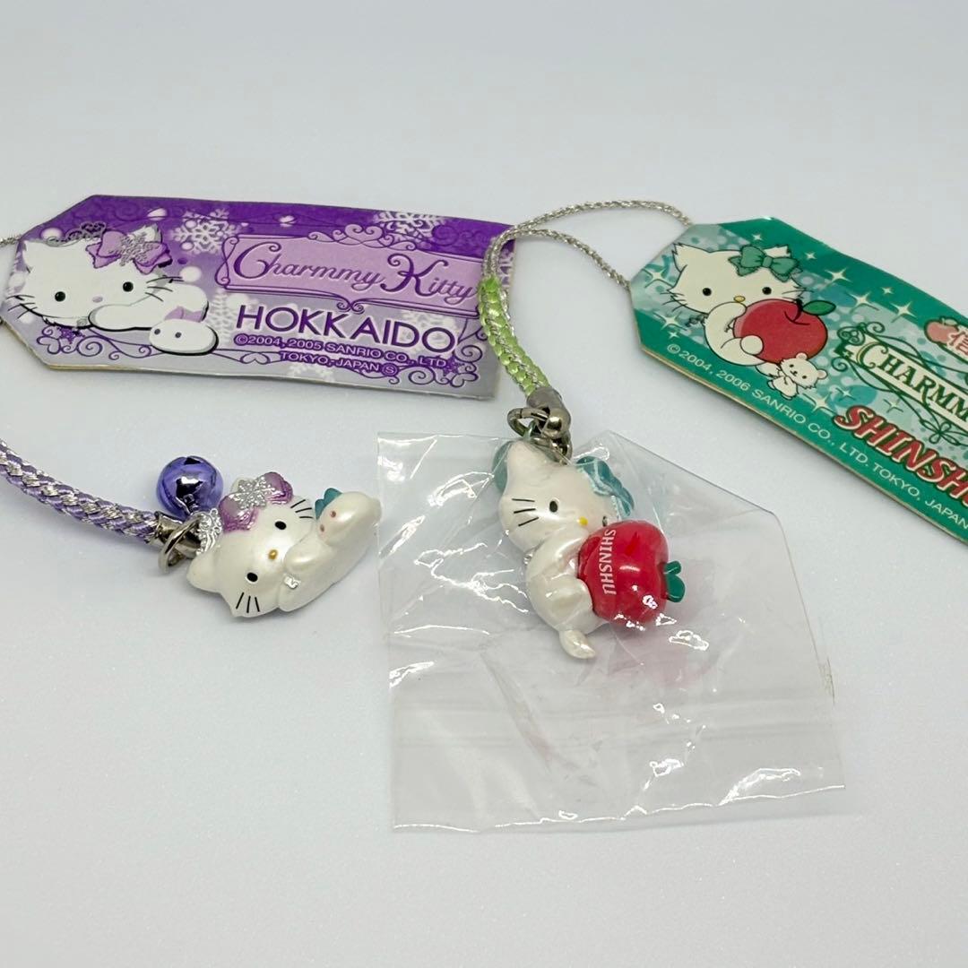 ご当地　チャーミーキティ　根付け　ストラップ　北海道　信州　雪うさぎ　まとめ売り ご当地キティ チャーミーキティ ストラップ 根付け キーホルダー