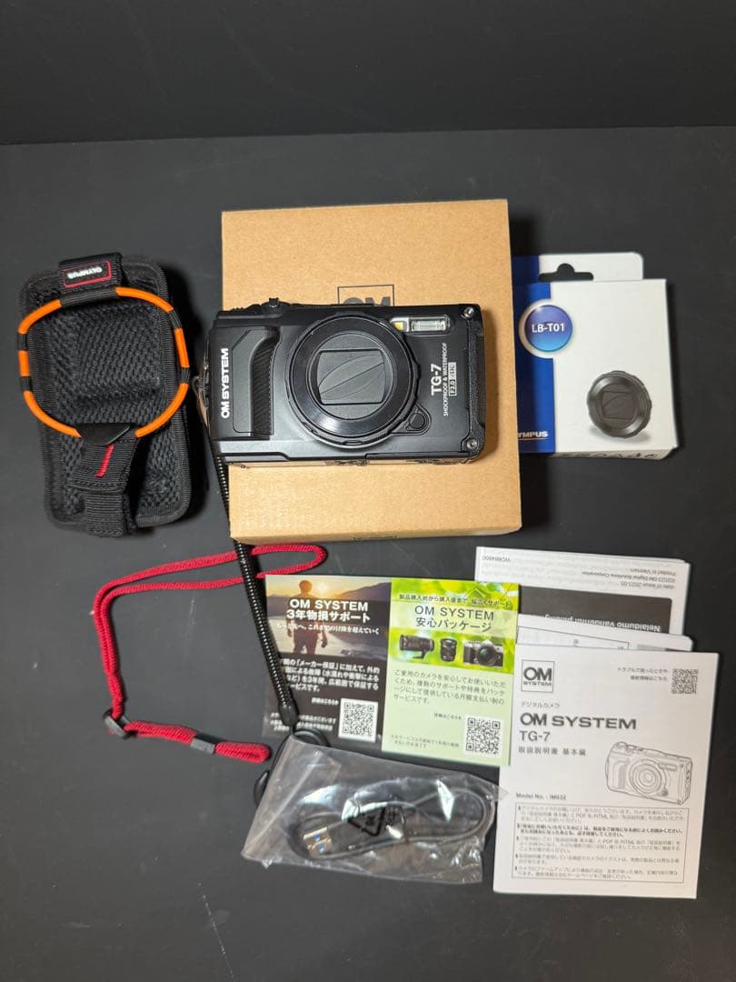 オリンパス Tough TG-7 ブラック 防水カメラ レンズバリア付 OM SYSTEM オーエムシステム Tough TG-7（ブラック）＋PT-059 防水