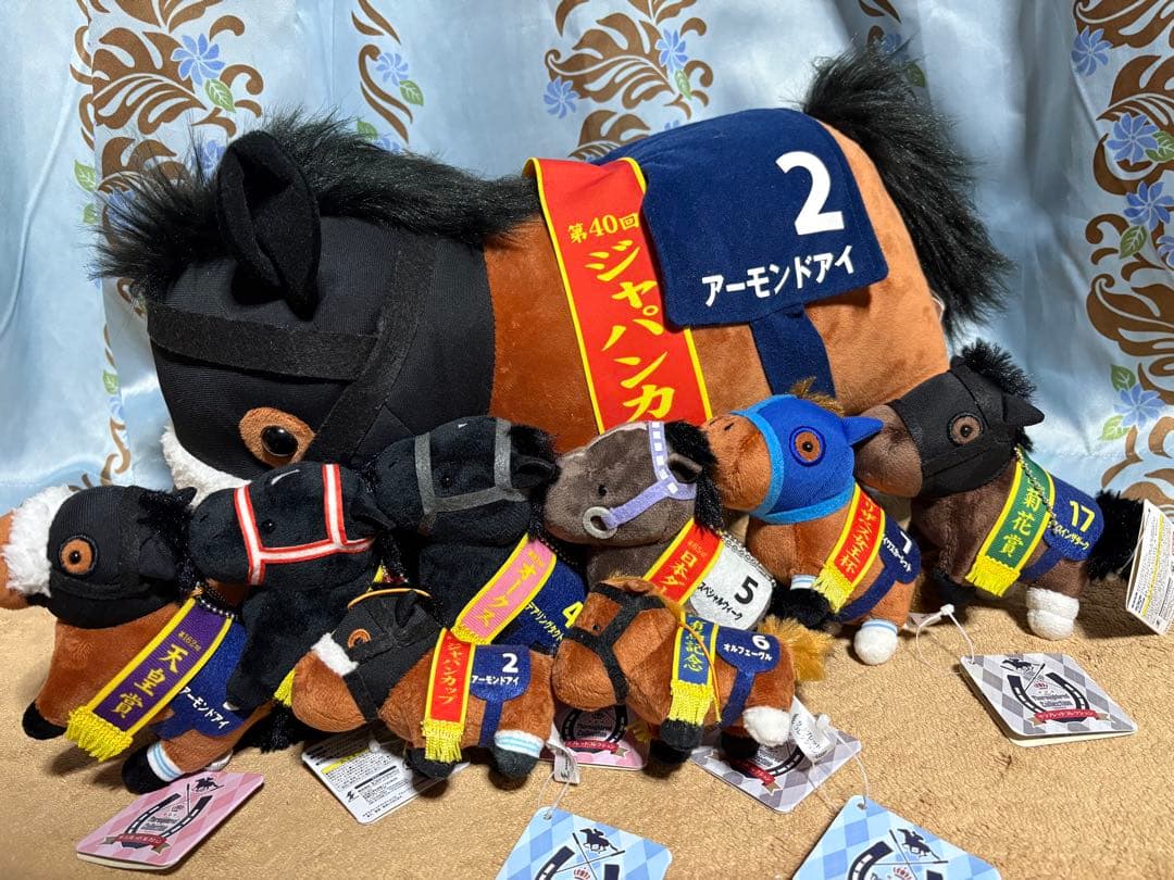 アーモンドアイ 競馬 サラブレッドコレクション ぬいぐるみ 9体セット サラブレッドコレクション 馬服コスチュームぬいぐるみ(アーモンドアイ
