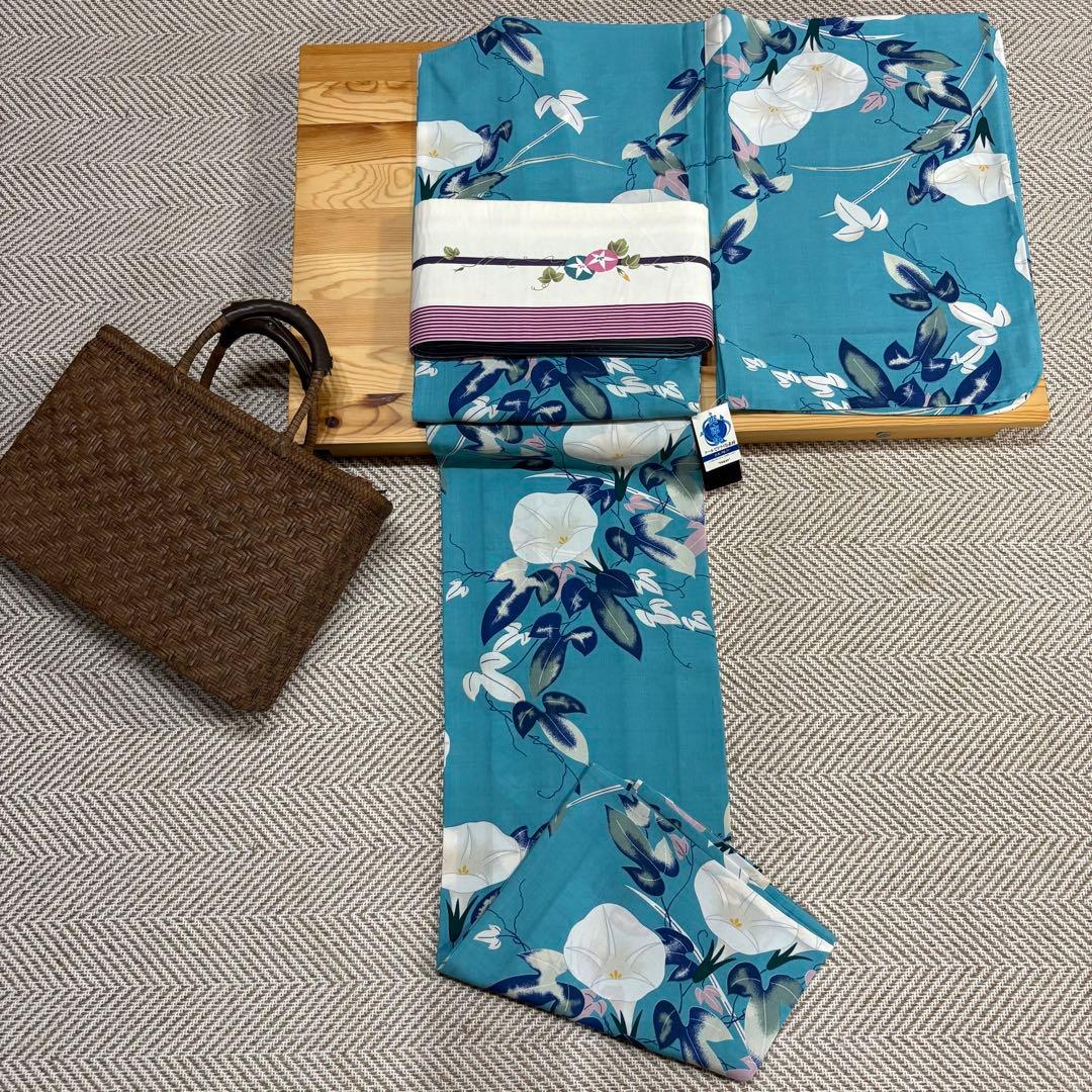 撫松庵 水彩朝顔 セオα 浴衣 単衣 - メルカリ