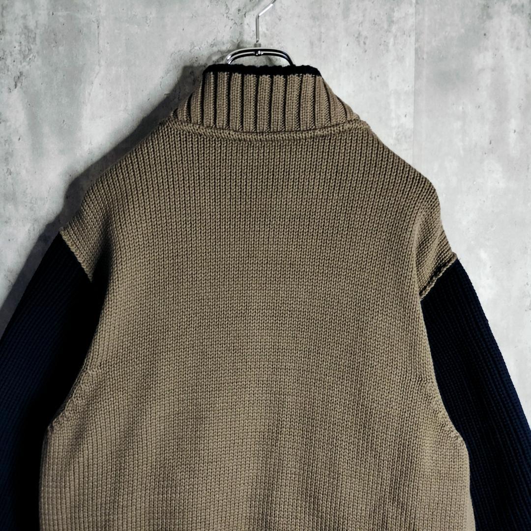 極美品☆sacai エリックヘイズ 刺繍 ニットブルゾン スタジャン レザー