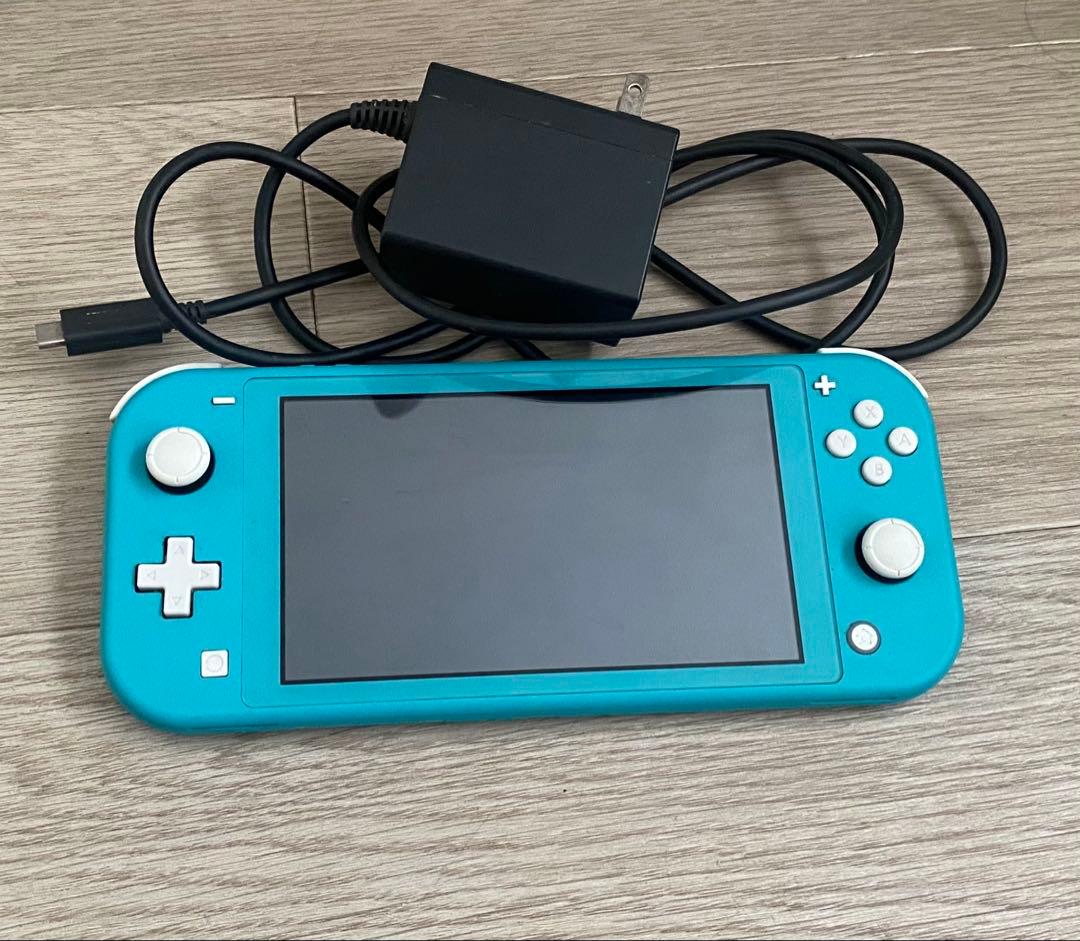 Nintendo Switch Lite ターコイズ 本体と充電器、カバー付き Nintendo Switch Lite ターコイズ 本体 充電器付き 箱付き