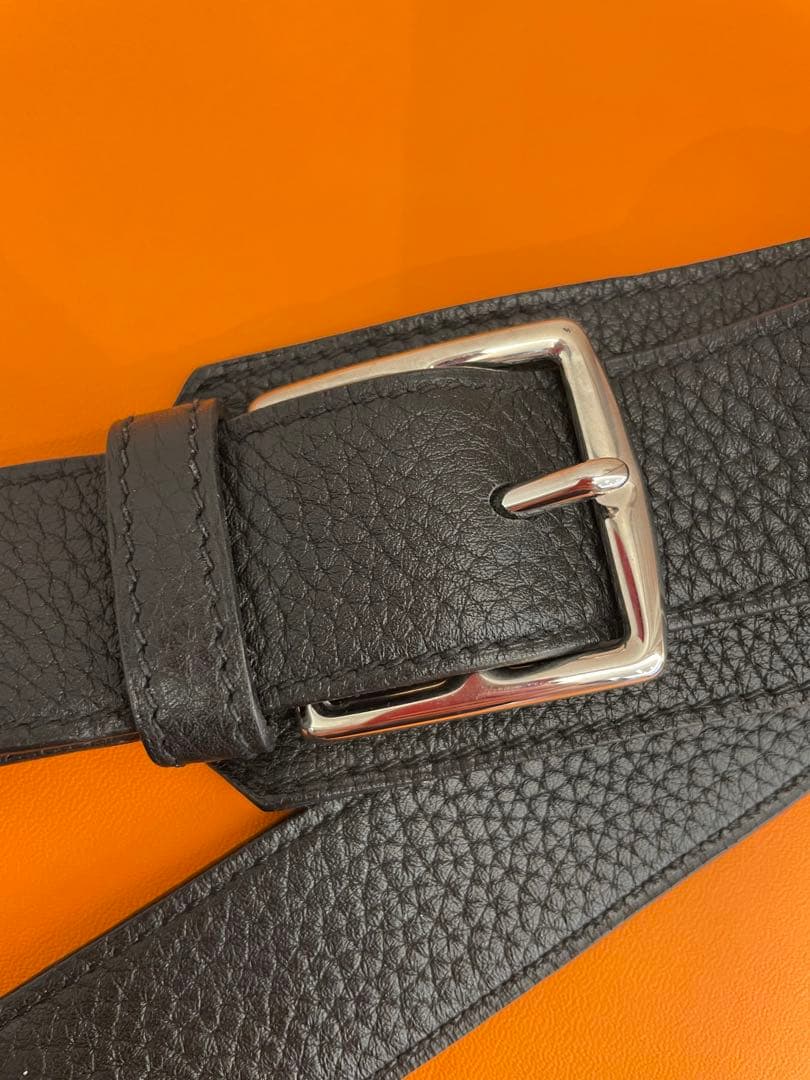 HERMES エルメス□O刻印 ジプシエール37 ショルダーバッグ ブラック