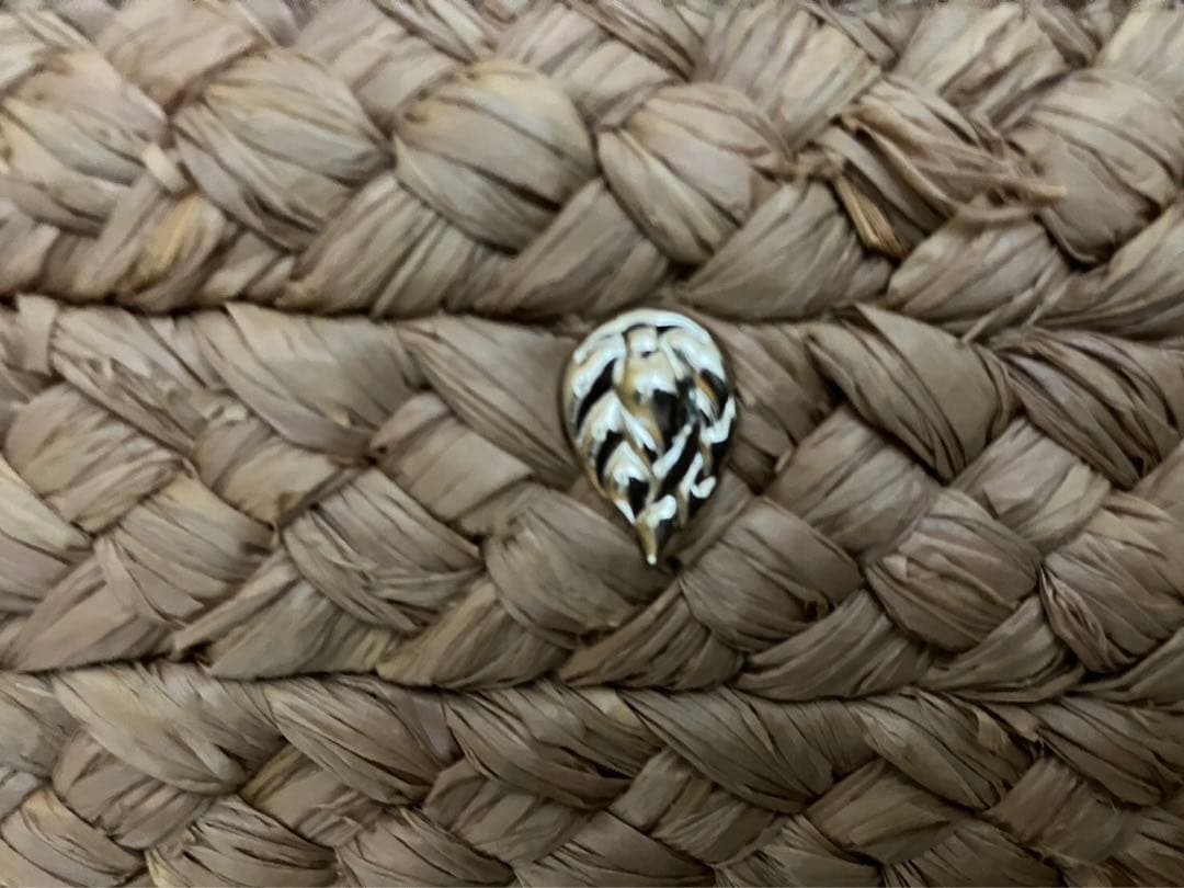 美品 ヘレンカミンスキー カゴバッグ ラフィアリーフ ロゴ ブラウン